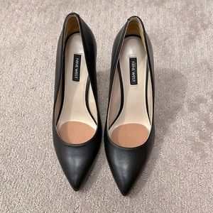 Nine West Tatiana black leather heel